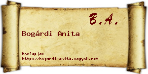 Bogárdi Anita névjegykártya